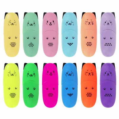 Набор текстовыделителей Cute Cats 12 цветов Brauberg Kids 152437 01